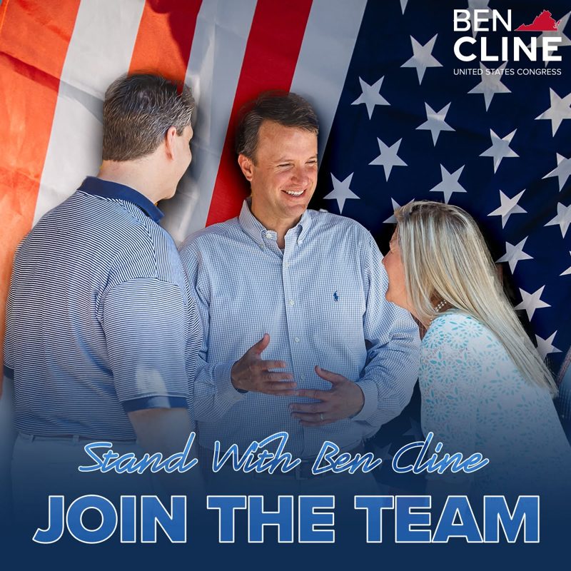 Stand with Ben Cline, Join the Team volunteer graphic