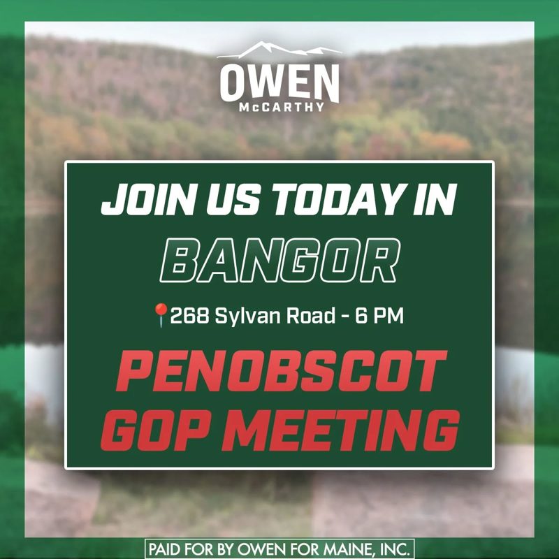 Join us today in Bangor, Penobscot GOP Meeting event graphic